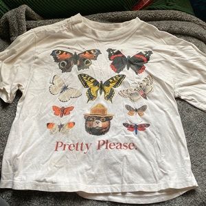 Cute butterfly crop top